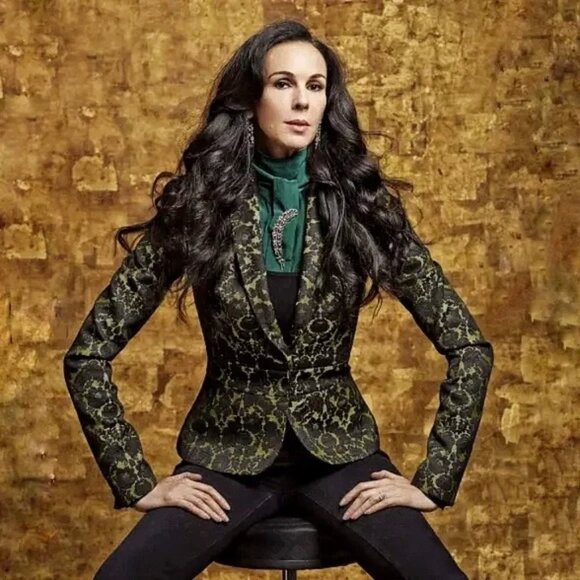 Banana Republic Jackets & Blazers - Banana Republic L’Wren Scott Black & Bright Celery Glam Brocade Blazer Jacket